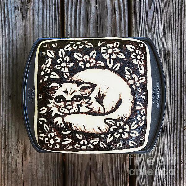 Hand Painted Sourdough Cat Designs x 2. 1 by Amy E Fraser Hand Painted Sourdough Cat Designs x 2. 1 by Amy E Fraser